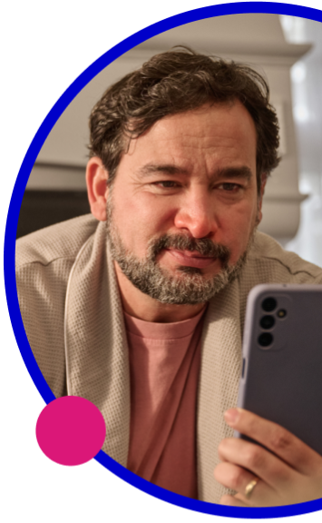 Man with COVID on a telehealth call with a health care provider