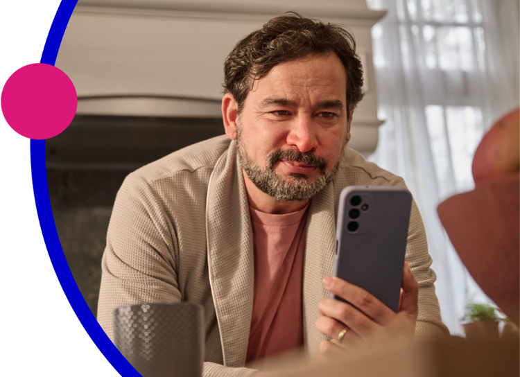 Man with COVID on a telehealth call with a health care provider
